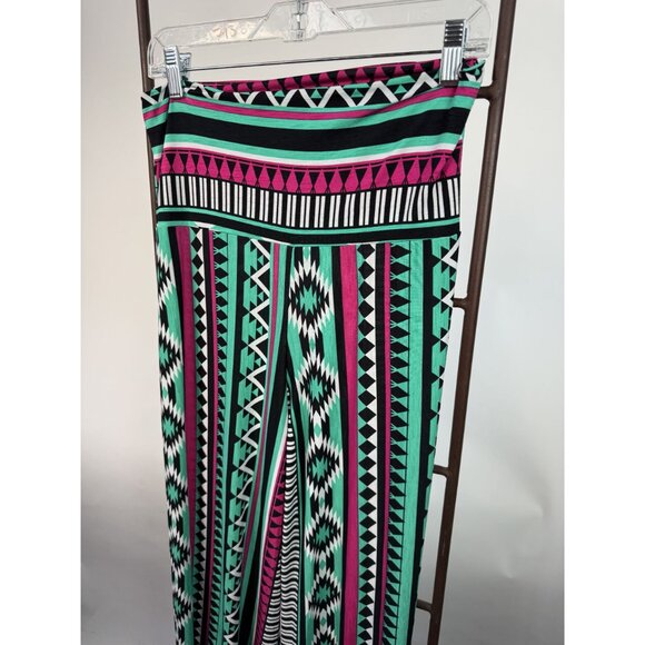 Giddy Up Glamour Womens Geometric Print Pants L USA Polyester/Spandex - Picture 14 of 16